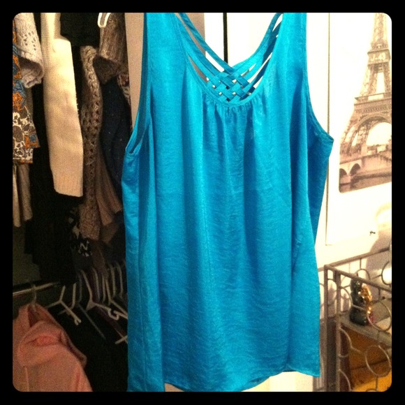 Spense teal blouse
