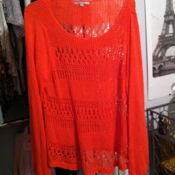 Gap red holey sweater
