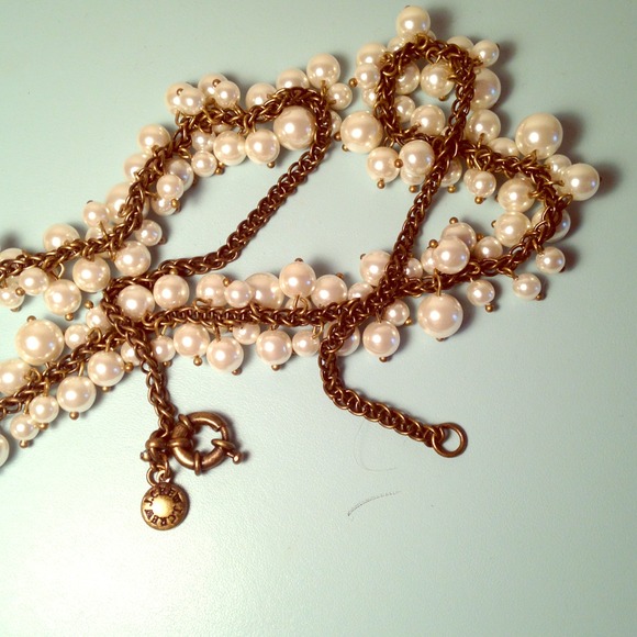 Jcrew dangling pearl necklace