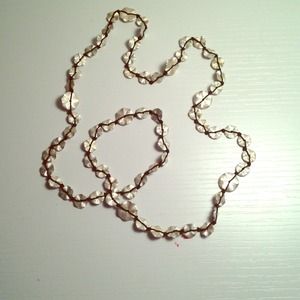 long silver accent necklace