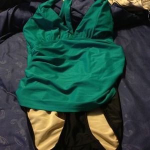 Merona tummy control halter bathing suit