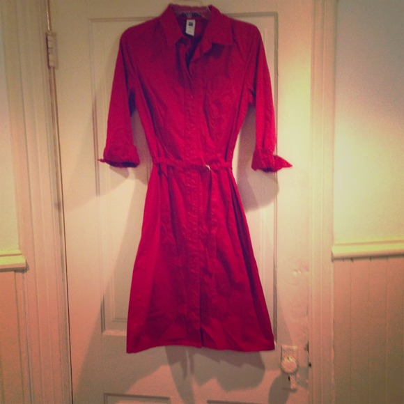 REDUCED: GAP Red button-up dress