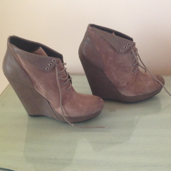 Trouve brown leather booties