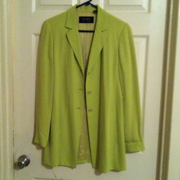 TRADE to @msuqueen. Dana Buchman Lime Green Blazer