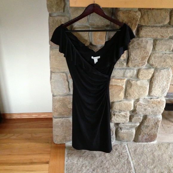 Black ruffled dress