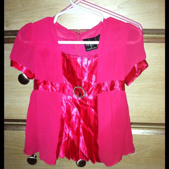 Baby Phat hot pink top-3t