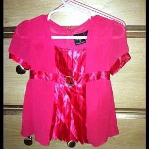 Baby Phat hot pink top-3t