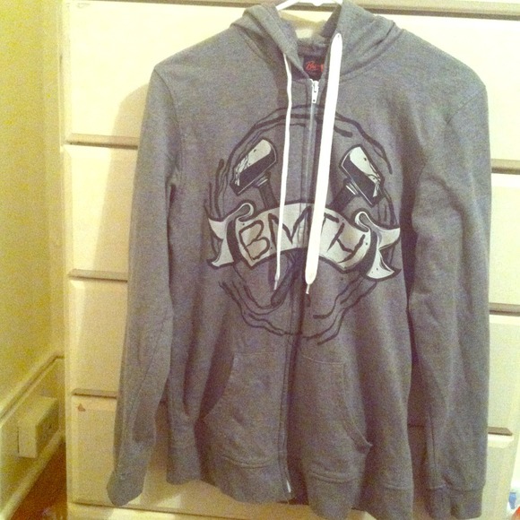 Gray Zip up BMTH Hoodie