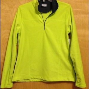 Lime green workout zip up