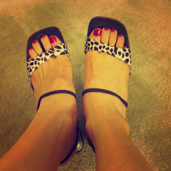SOLD Leopard print summer heels