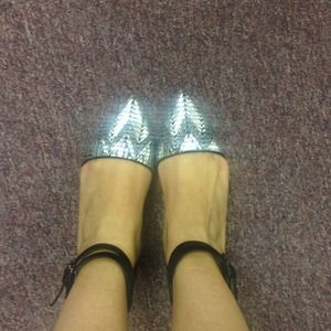 Zara silver pumps (would take 35)