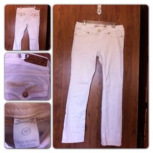 ⚠Reserved SEVEN jeans white, size 12, &  red top