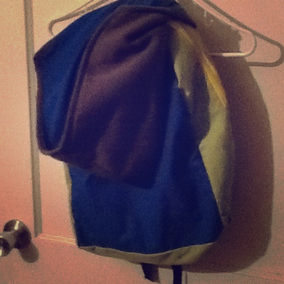 Grey. Blue. Lime Green backpack.
