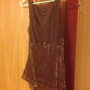 Brown Asymmetrical Tank.