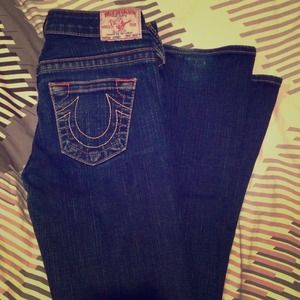Dark true religion boot cut jeans! On HOLD!