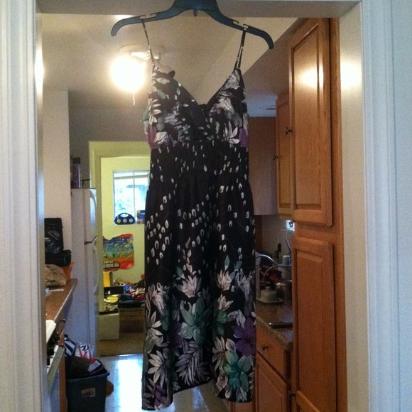 Satin like summer dress