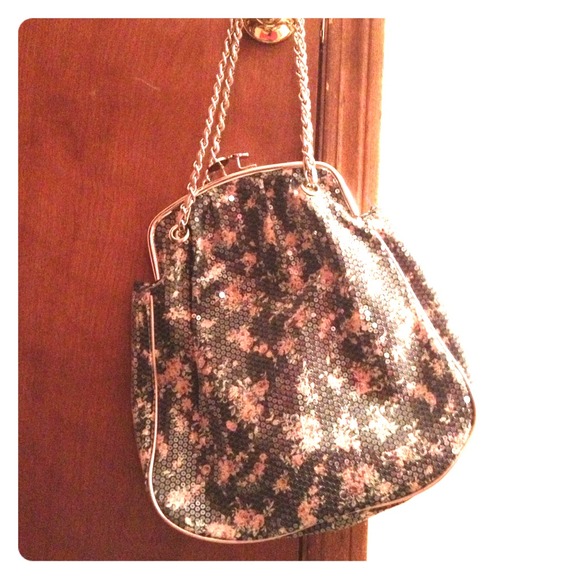 Sparkly floral purse