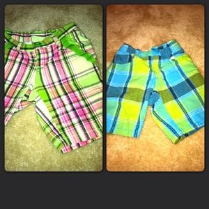 SOLD-2-plaid shorts 4T