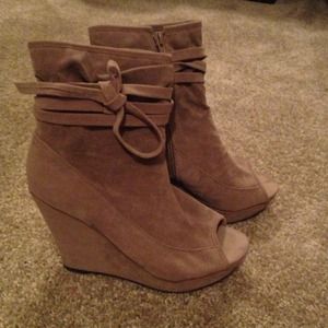 Open Toe Ankle Boots