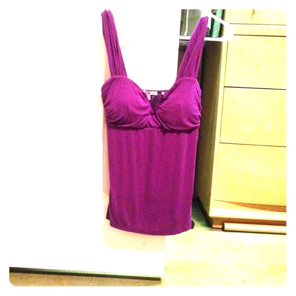 Padded purple tank top