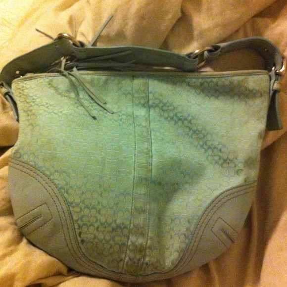 Light blue coach purse