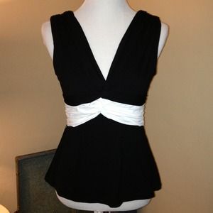Sexy Black & white bebe top Size M