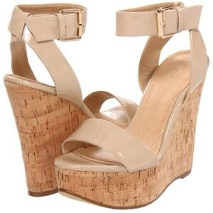NEW LOWER PRICE! ALDO wedge sandals tan/beige