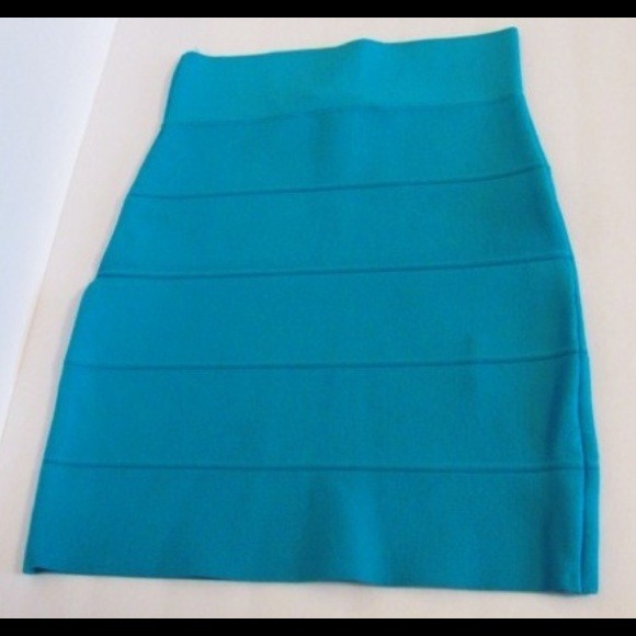 BCBGMAXAZRIA SAPPHIRE BANDAGE BODYCON SKIRT - Picture 2 of 4