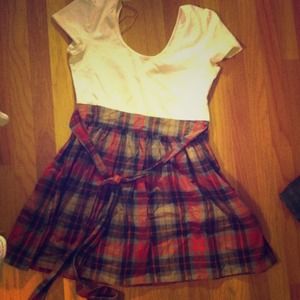 plaid skirt dress