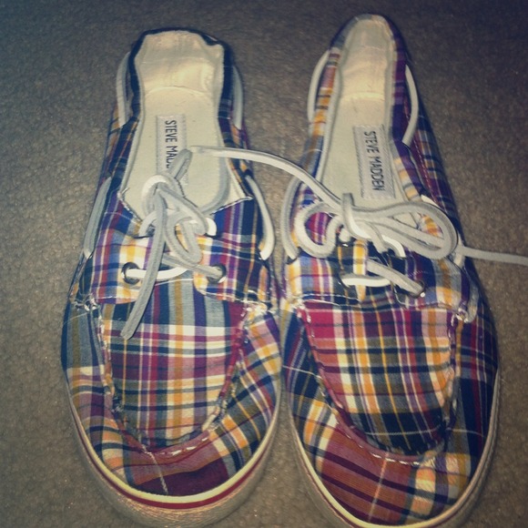 Steve madden Plaid boat shoes