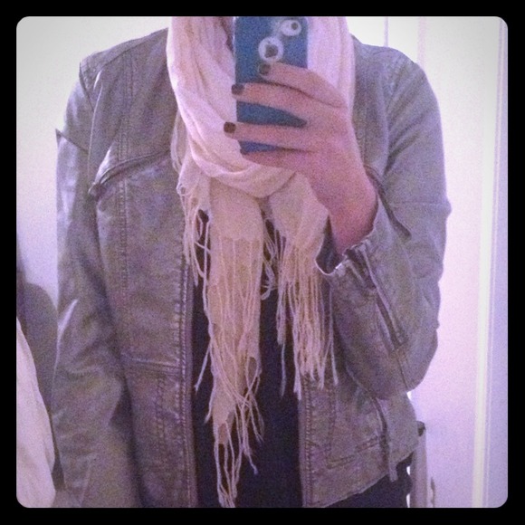 Faux Leather Silver Metallic Jacket