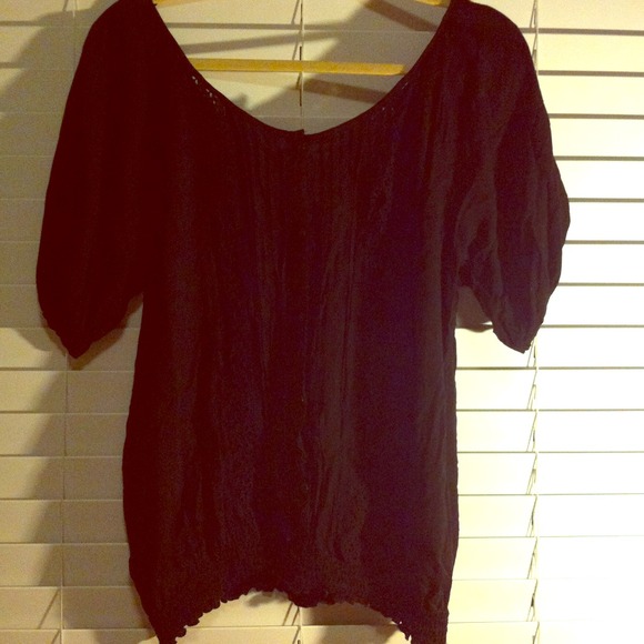 Black Short Sleeve Bouse🌹