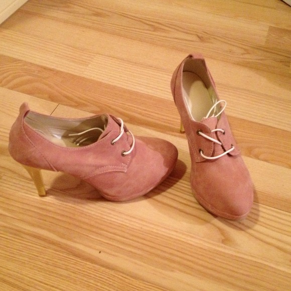 New lace up shoes in pink suede size 7 - Picture 4 of 4