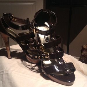 Brown strappy heel by Rue 21.