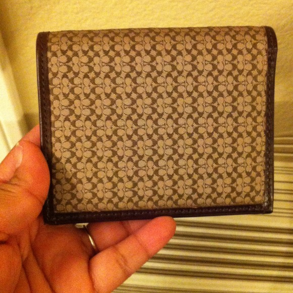 CoachFS559 Mini signature men's slimfold id wallet
