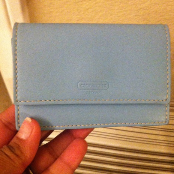 Coach vintage leather business card holder
