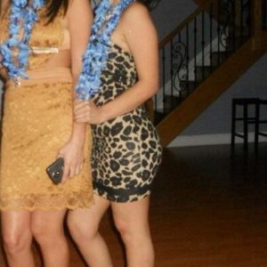 Leopard print party dress