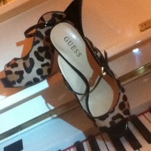 Guess leopard heels