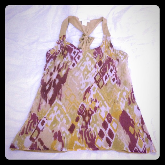 Maroon/Dark Yellow Racerback Tank