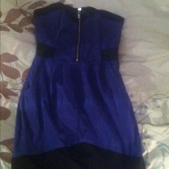 Black and blue cocktail dress