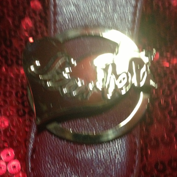 Sequin red purse never used has STARLET logo - Picture 2 of 3