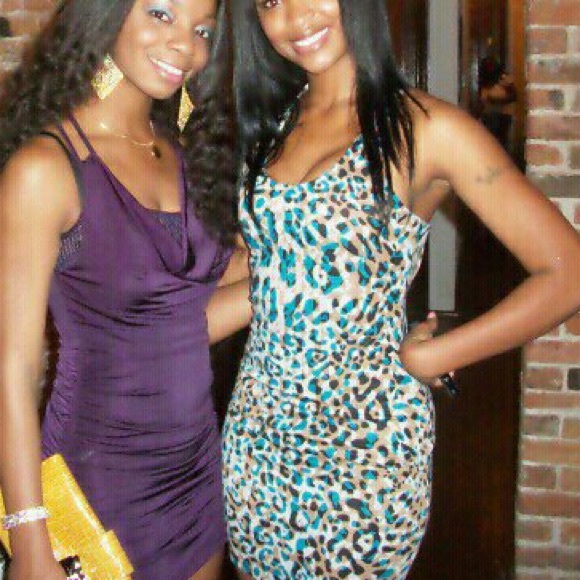 Brown and real leopard dress ♥️!!!!!!SOLD!!!!!!!♥️ - Picture 3 of 4