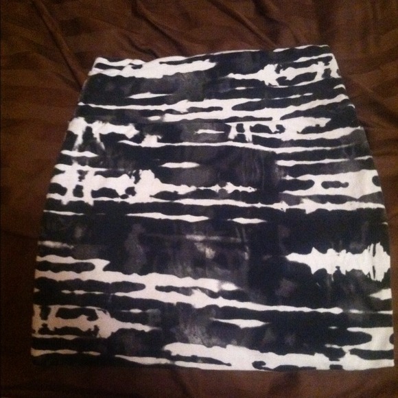 Black & White Bandaid Skirt.