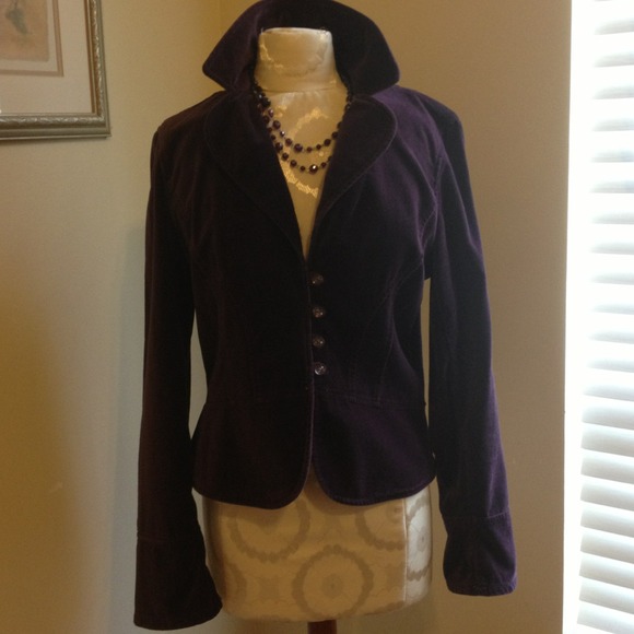 Ann Taylor LOFT purple suede jacket - Picture 1 of 4