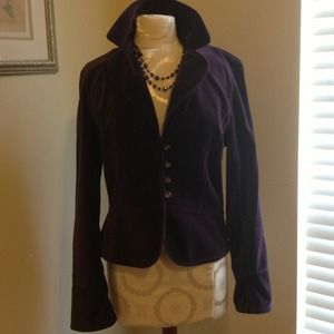Ann Taylor LOFT purple suede jacket