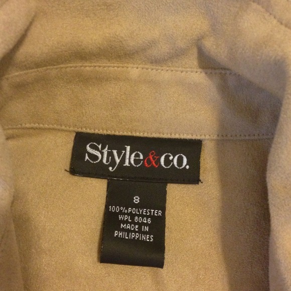 Faux suede light weight jacket - Picture 3 of 4