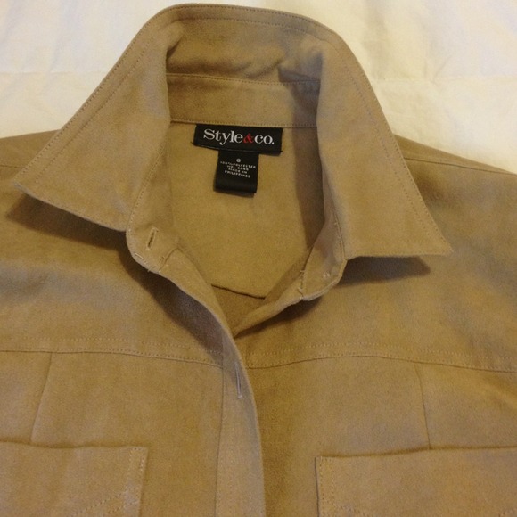 Faux suede light weight jacket - Picture 4 of 4