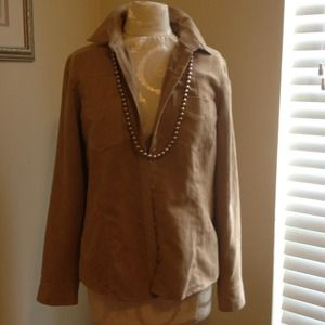 Faux suede light weight jacket