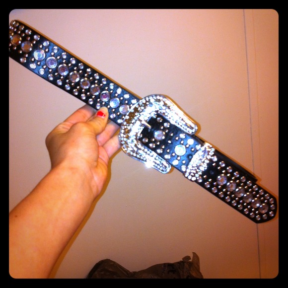 Sparkly rhinestone western cowgirl show belt
