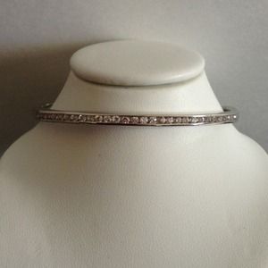 Channel crystal bangle